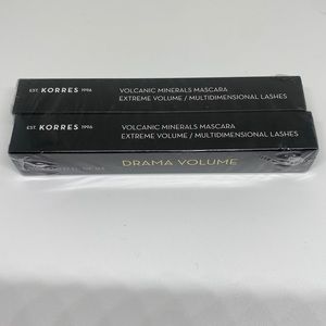 2 Sealed Korres Volcanic Minerals Extreme Volume Mascara Multidimensional Black